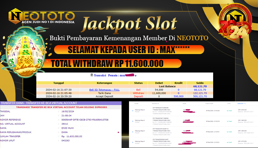 JACKPOT MAHJONG WAYS 2 BERSAMA NEOTOTO – 11 JUTA LUNAS