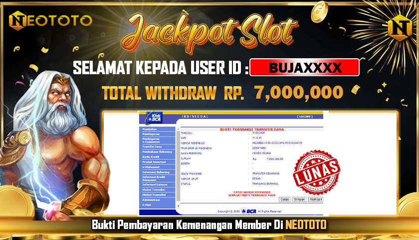 JACKPOT MEMBER NEOTOTO TERBARU 11/09/2024